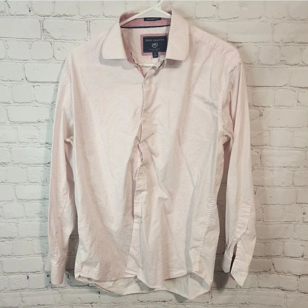 Men's Report Collection "Modern Fit" longsleeve button-down shirt, size Large